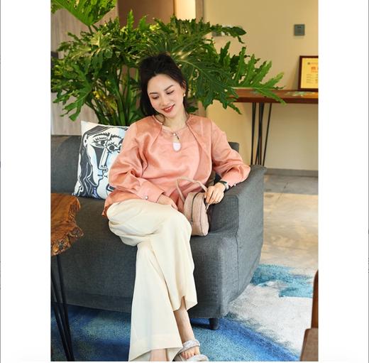 【线上专属】阔腿裤（23709003-黄润） 商品图0