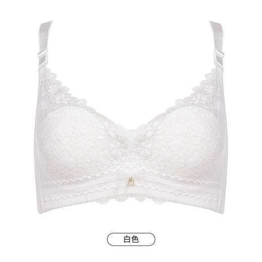 都市丽人聚拢升杯内衣女蕾丝文胸B杯适穿3/4杯超薄款速干常规内衣软钢圈三排扣YB42A6 商品图9