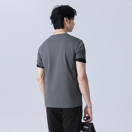 【断码清仓】HX 夏季圆领短袖T恤S102423015101/02 商品图2
