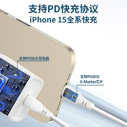 飞利浦（PHILIPS）数据线充电线传输线充传二合一适用华为苹果平板笔记本亲肤TPE材质1米C-C SWR1627 商品图3