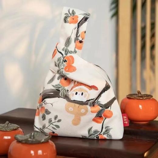 「数款可选！国风手腕包」国风柿子猫咪手挽包手腕包手提手拿包女手机零钱遛弯包手提收纳袋箱包 商品图1