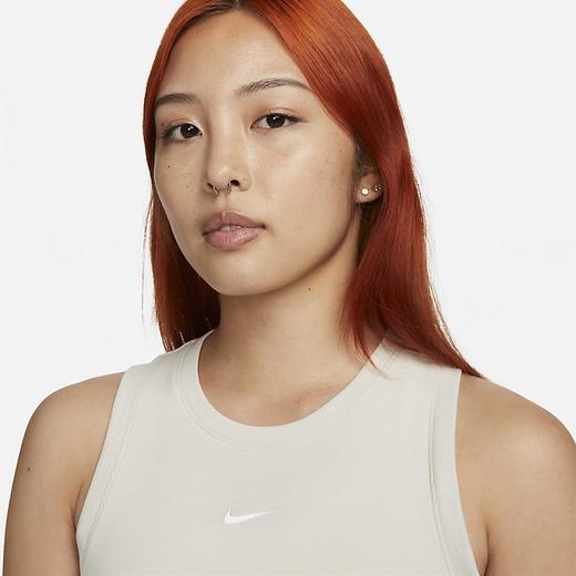 Nike/耐克女子罗纹短款背心夏新款紧身刺绣无袖运动T恤FB8280-104 商品图2