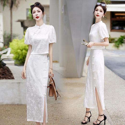 【预订·最迟6天发货】高端旗袍连衣裙女2024年新款夏装新国风年轻款气质两件套改良国风 商品图3