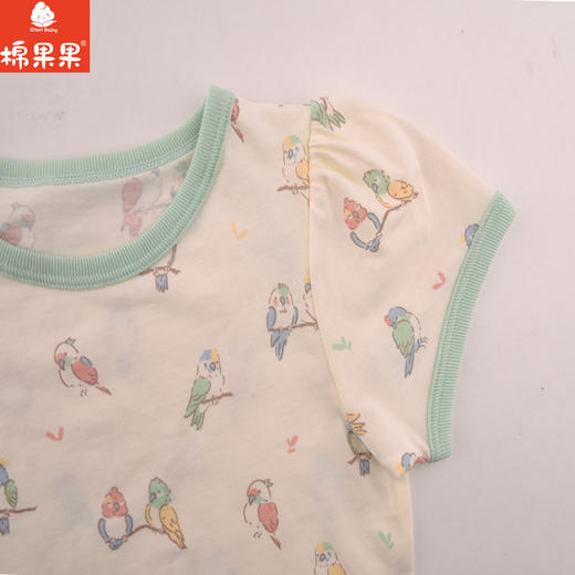 棉果果夏季新品5A抗菌纯棉140-160码女童套头T恤M221140224361 商品图1