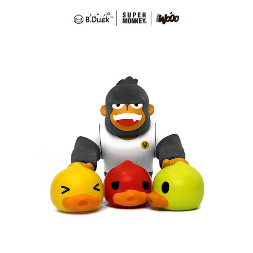 B.Duck小黄鸭 x 超级猩猩 x HIDDEN WOOO 三方联名系列 举高高 限量潮玩吊卡 商品图12