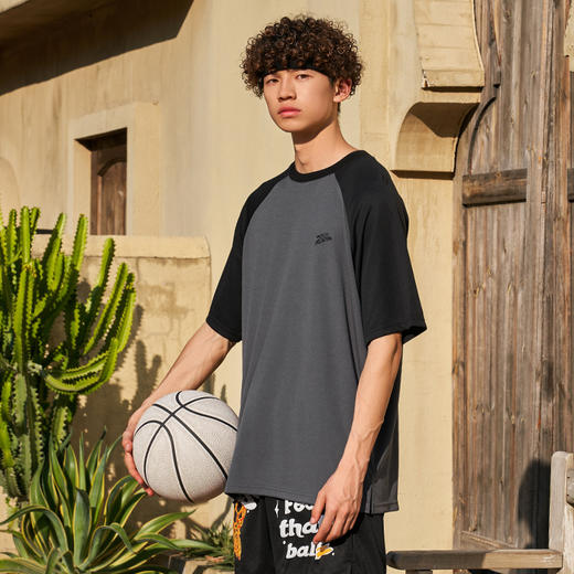 有志者UZIS 夏季运动短袖男速干网眼篮球跑步训练美式撞色T恤幻尘 商品图4