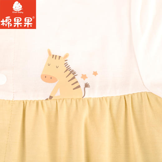 棉果果夏季新品5A抗菌纯棉对开连体衣M201722224377 商品图2