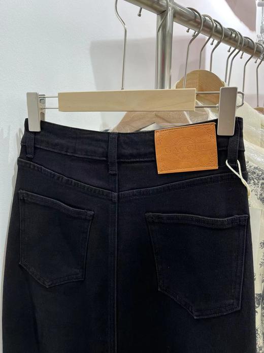 【喜出】高弹气质款~7722 牛仔高弹后开叉半裙春秋-喜出 商品图3