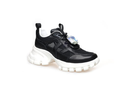 豪麟名鞋奥莱迪嘉女鞋时尚老爹鞋牛皮革DJJGA41WX012黑色  原价1960元 商品图0