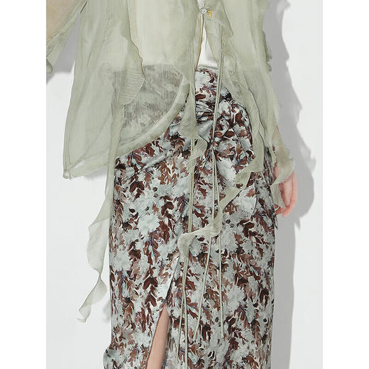 【秒杀】COCOBELLA一片式绑带碎花半身裙遮胯围裹半裙裹身裙筒裙HS71 商品图1