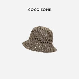 COCO ZONE2024夏季纯色镂空透气盆帽休闲百搭渔夫帽CC1B0659