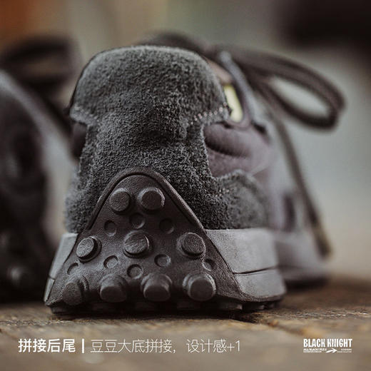 马登黑武士老爹鞋男春季新款黑色厚底运动休闲百搭潮鞋复古慢跑鞋 商品图2