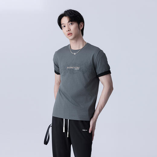 【断码清仓】HX 夏季圆领短袖T恤S102423015101/02 商品图1