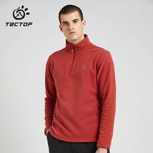 【55秒杀】tectop探拓情侣款抓绒衣秋冬摇粒绒半开衫户外保暖上衣 商品图9