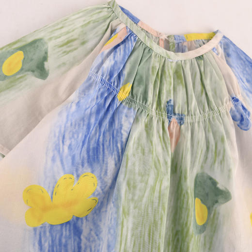 棉果果夏季新品女童纯棉巴厘纱套头娃娃衫M222140424231 商品图3