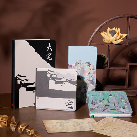 吴冠中 馆藏 大宅 春归何处 都市之恋系列 方形 长方形 口袋本铜板纸 道林纸 笔记本 商品图0