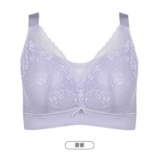 都市丽人完美包容大罩杯内衣女蕾丝文胸CDE杯适穿3/4杯超薄款速干软钢圈四排扣YB43J7 商品图10