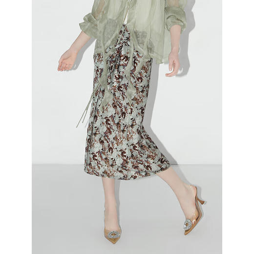 【秒杀】COCOBELLA一片式绑带碎花半身裙遮胯围裹半裙裹身裙筒裙HS71 商品图3