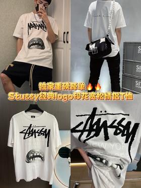 原单Stussy经典logo印花宽松情侣T恤