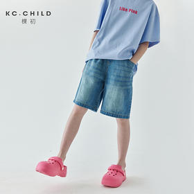 棵初夏季新品亲子款水洗牛仔短裤中大童百搭蓝色休闲五分裤