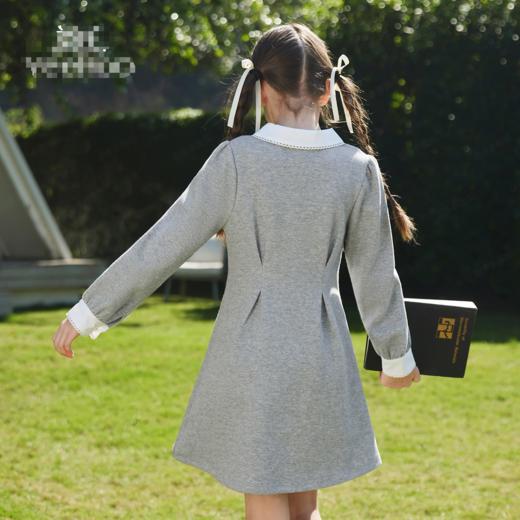 【英氏】【5A抑菌】【130-170】女童春秋款洋气学院风连衣裙 商品图4