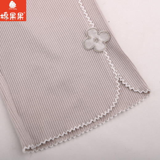 棉果果夏季新品女童提花针织七分裤M222201224243 商品图1