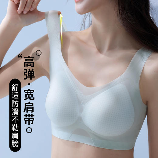 【新品福利！买1送1！】夏日超薄冰丝内衣，超舒适防滑不勒，40度无惧。丝滑贴身，美背收副乳，无痕无钢圈更舒适。透气感十足，清新薄透一触即凉，给肌肤好好的降个温！ 商品图0