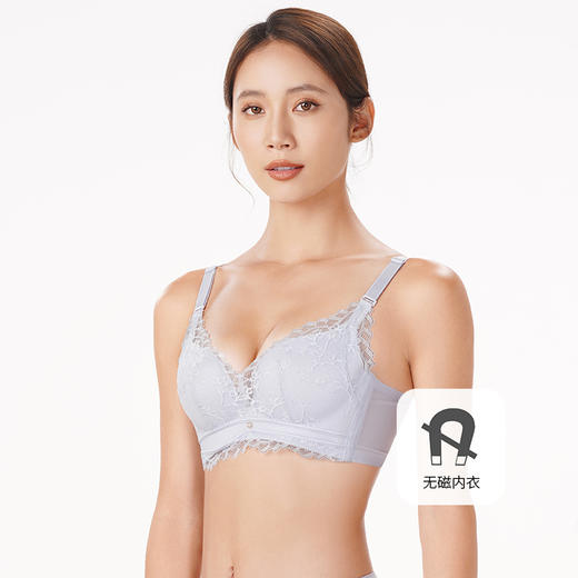 都市丽人聚拢升杯五星导流杯内衣女蕾丝文胸B杯适穿3/4杯中厚无磁内衣树脂胶圈三排扣YB4AA2 商品图5