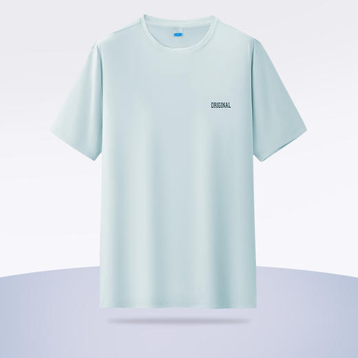 【Q】【冰丝高弹】【新款DZP】大依优型大码圆领短袖T恤夏季加肥加大肥佬休闲宽松透气上衣男士半袖夏装 商品图1