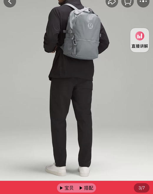 正品越南产Lulu 22L new crew系列双肩背包040301 商品图8