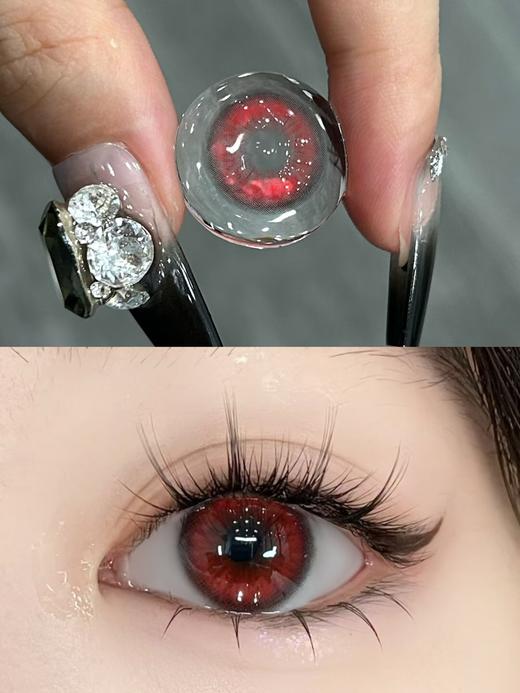 Summer baby·月抛  西红柿/天使蓝/温婉紫/香槟奶咖 14.5  【日抛&月抛双版本】显色又水光透亮的宝石彩瞳！细腻立体虹膜水光很是融瞳！国产0-800度<一副两片> 商品图2