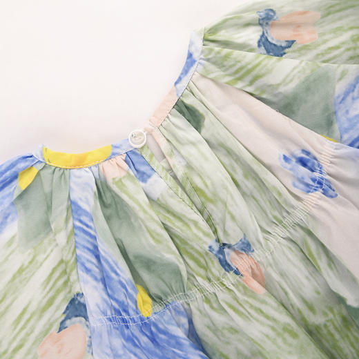 棉果果夏季新品女童纯棉巴厘纱套头娃娃衫M222140424231 商品图4