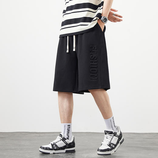 【Q】【新款DYF】大依优型大码五分裤大号裤子弹力透气加肥加大夏季松紧腰宽松运动短裤沙滩裤 商品图0