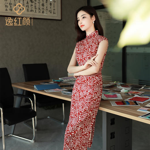 逸红颜旗袍夏季改良版年轻款女书卷复古风日常气质修身显瘦 龙葵 商品图3