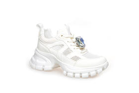 豪麟名鞋奥莱迪嘉女鞋时尚老爹鞋牛皮革DJJGA41WX012白色  原价1960元