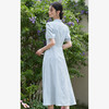 新中式国风盘扣改良旗袍女春夏季温婉大方收腰A摆连衣裙V1140945 商品缩略图4
