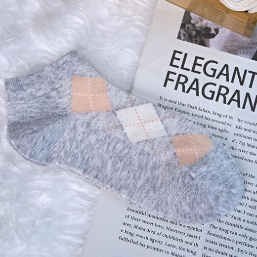 女士无骨精梳棉船袜[2412310] 商品图1