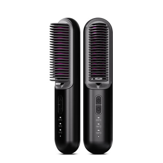 金稻无线直发梳便携六千万负离子护发夹板美发两用发梳电梳子直板夹旅行充电款KD382S 商品图5