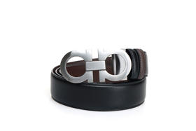豪麟名鞋奥莱迪嘉男装牛皮革皮带TMPD41YD213黑色  原价1660元