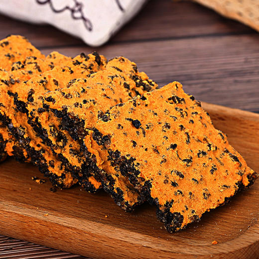 【买一送一！黑金蟹黄锅巴】米香四溢，好吃不油腻，每一口都是大满足！用料十足 每一片都是美味，乌糯米锅巴250g/箱 蛋黄味锅巴散装解馋零食 商品图0