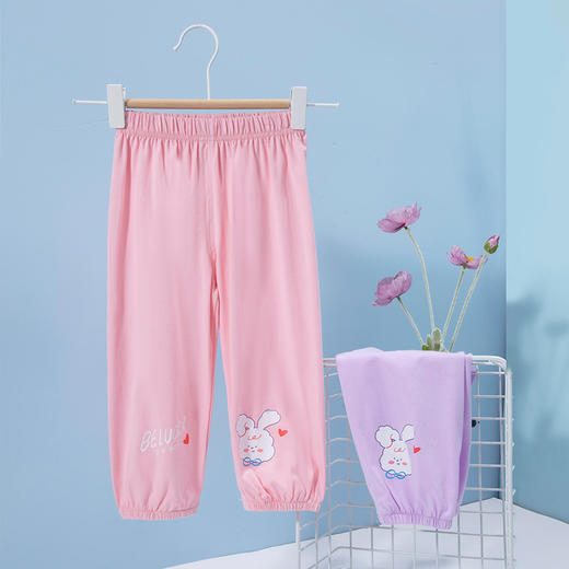 夏季轻薄透气女童裤子防蚊裤柔软休闲裤ZB2DK013 商品图1