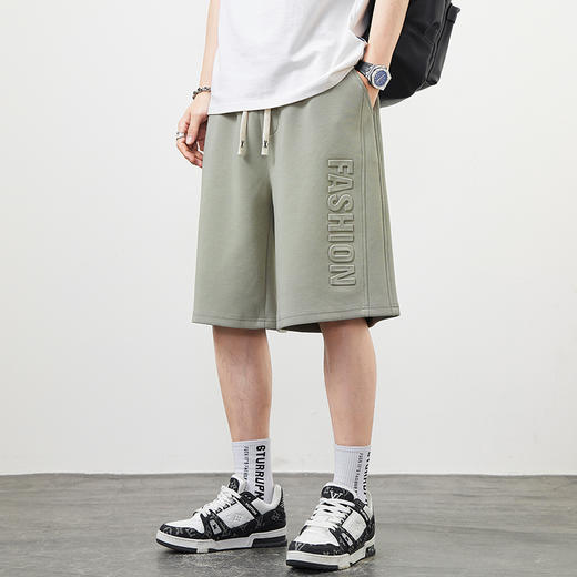 【Q】【新款DYF】大依优型大码五分裤大号裤子弹力透气加肥加大夏季松紧腰宽松运动短裤沙滩裤 商品图2