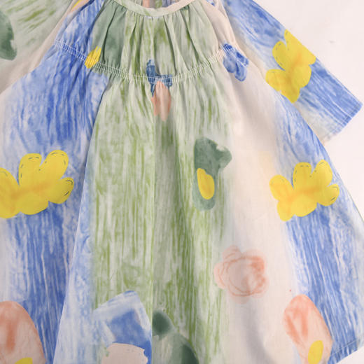 棉果果夏季新品女童纯棉巴厘纱套头娃娃衫M222140424231 商品图2