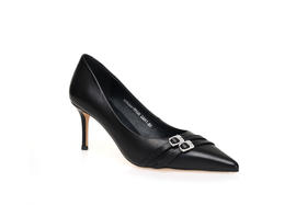 豪麟名鞋奥莱迪嘉女鞋皮鞋胎牛皮革DJHJA41WP026黑色  原价1960元