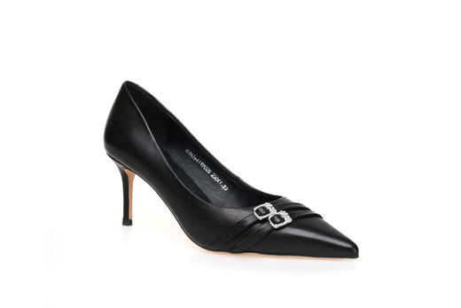 豪麟名鞋奥莱迪嘉女鞋皮鞋胎牛皮革DJHJA41WP026黑色  原价1960元 商品图0