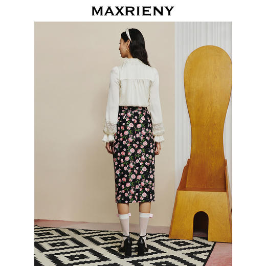 【商场同款】MAXRIENY宫廷风设计感蕾丝荷叶边衬衫春款上衣(货号:MC88TP077) 商品图3