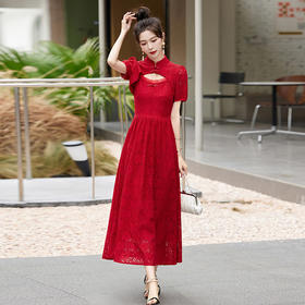 WZ880209新中式风蕾丝套装女2024年夏季上新气质时尚优雅吊带长裙搭小外套