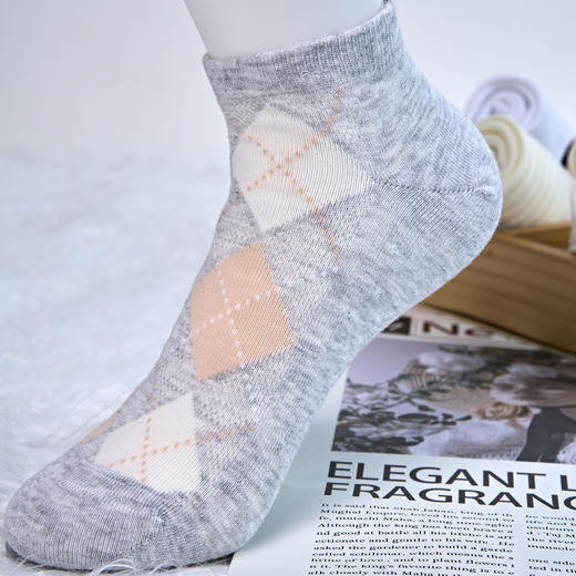 女士无骨精梳棉船袜[2412310] 商品图2