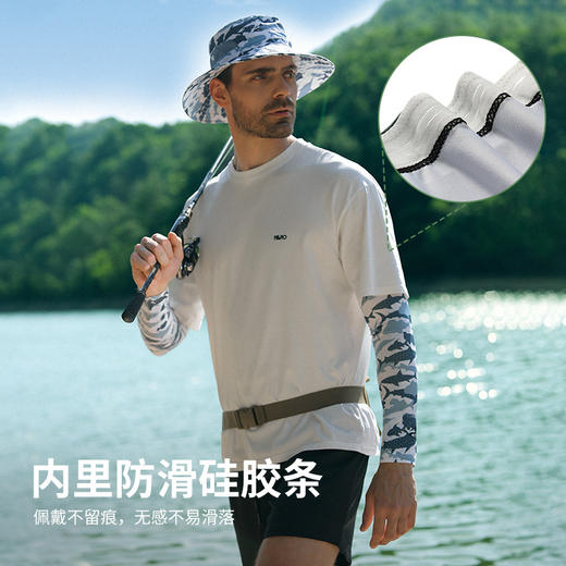 【冰凉速干❗️UPF50+男士防晒冰袖】夏季新款，速干黑科技户外钓鱼防晒袖套冰丝轻薄透气护臂防紫外线防滑，搭短袖比防晒衣防晒帽防晒霜更舒适父亲节礼物新年礼盒年货礼盒 商品图2