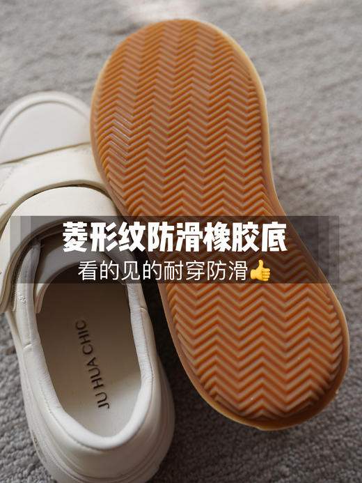 升级款魔术贴休闲鞋四季可穿 舒适好走显瘦 约4cm自然增高 羊皮鞋里垫炒鸡Q弹柔软舒适 魔术贴懒人设计一脚蹬免系鞋带 深冬加绒毛绒鞋（现货）深冬加绒休闲鞋 鞋楦优雅秀美上脚显瘦不臃肿的加绒鞋！ 商品图4